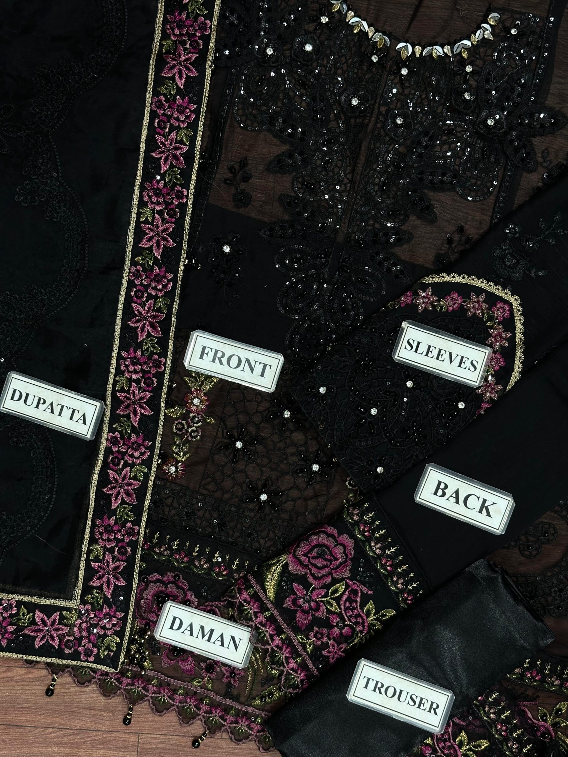 Maria b Black Formal Wear Replica - Image 6