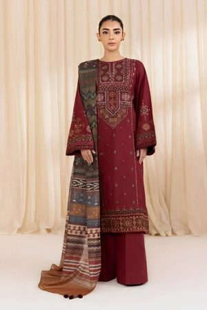 Sapphire Red Dhanak Causal Wear Replica