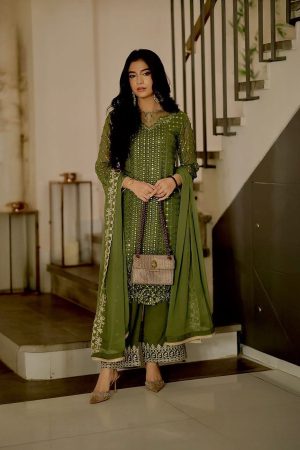 Azure Moss Glow Chiffon Replica