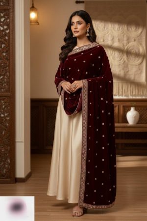 Cubic Shimmery Velvet Shawl