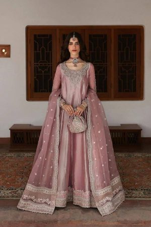 Faiza Saqlain Sheesha Silk Wedding Wear Replica