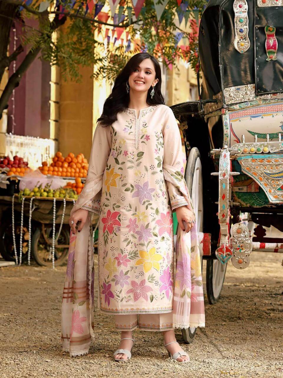 Aneela's Floral Lawn Forma Wear Replica