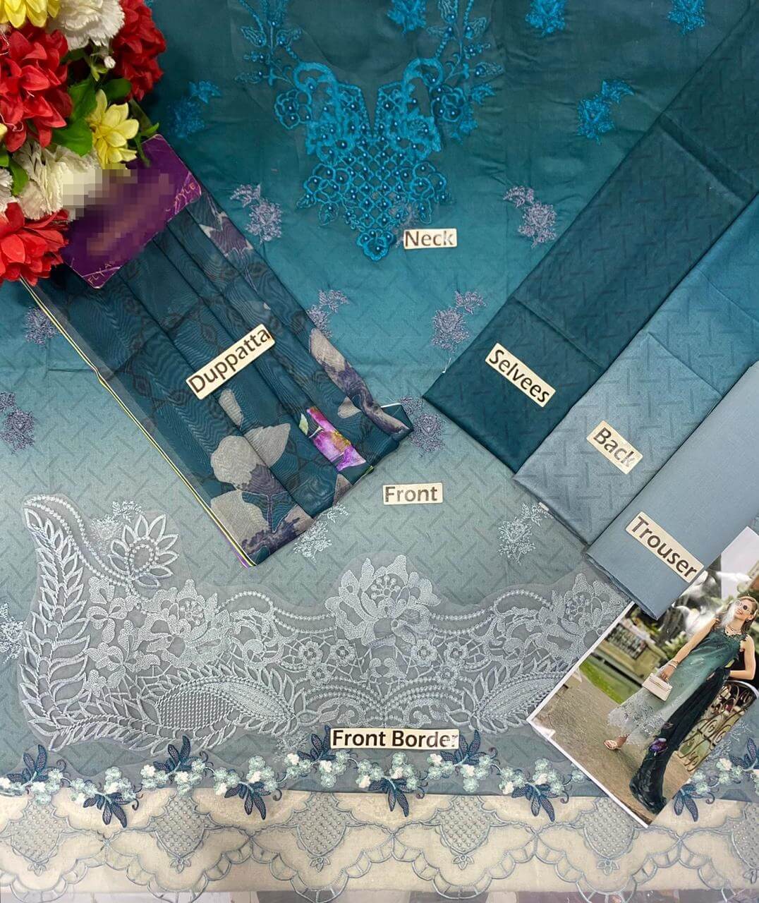 Noor by Sadia Asad Tie And Die Lawn Replica - Image 2