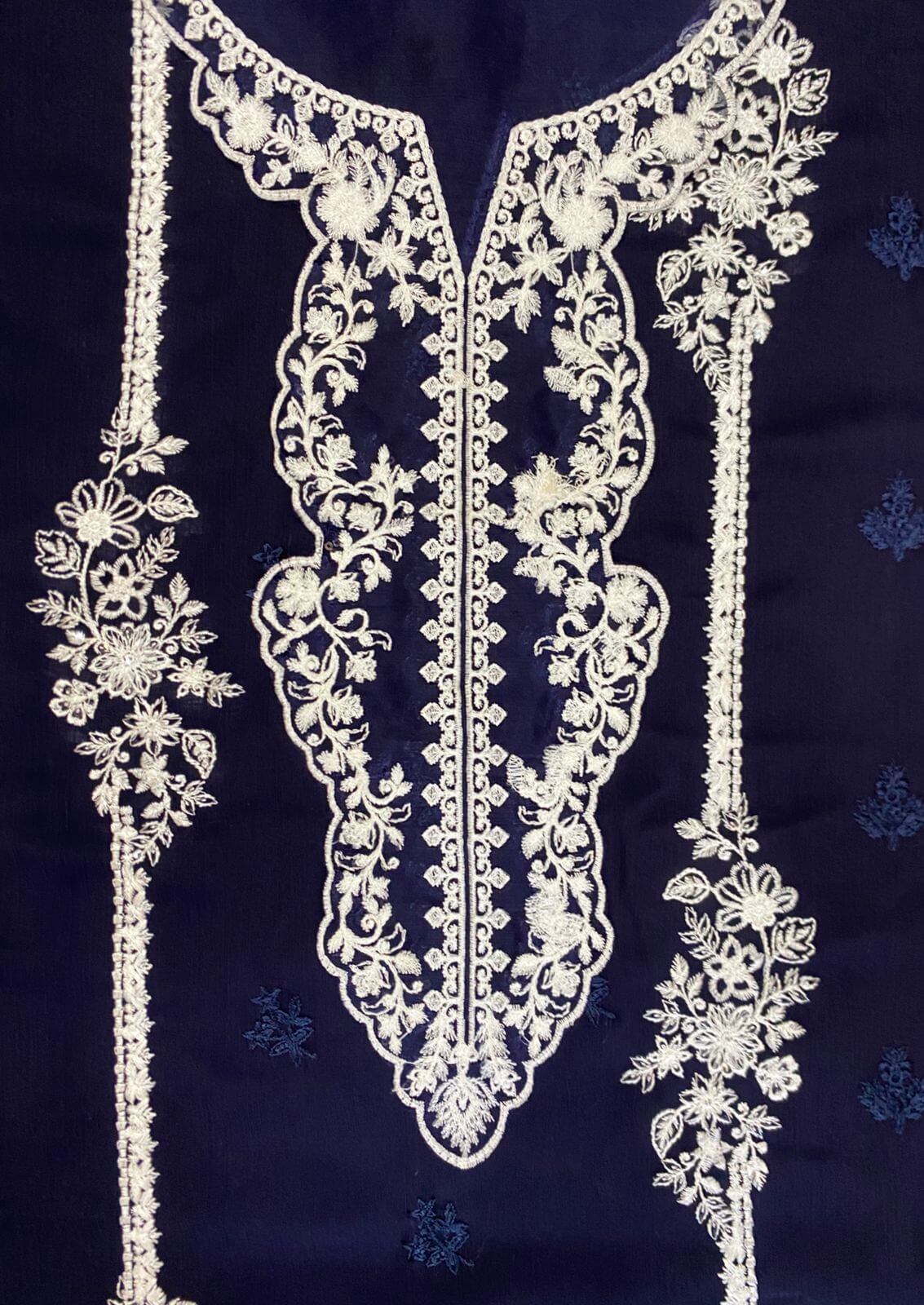 Azure Blue Chiffon Party Wear Replica - Image 3