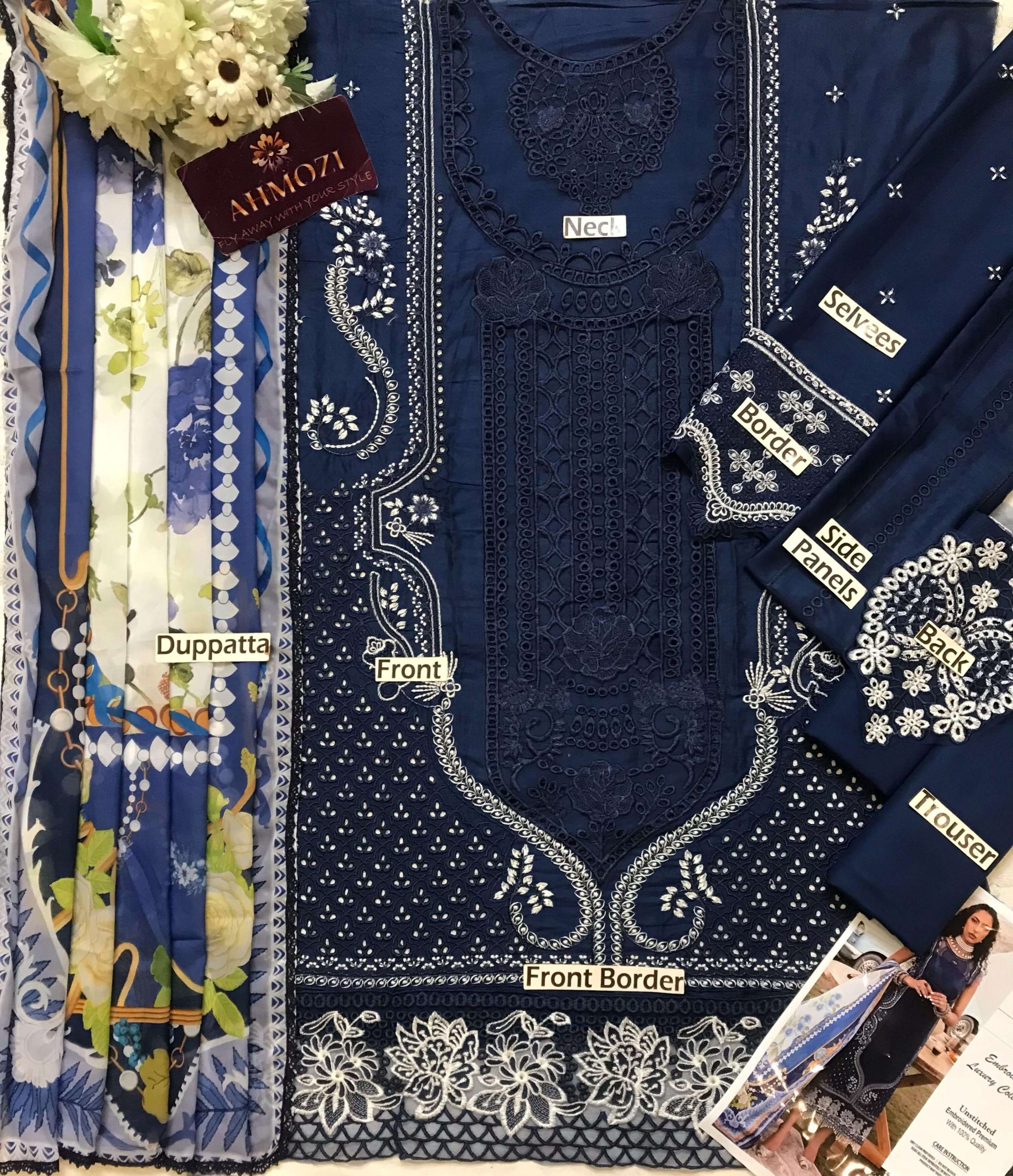 Bin ilyas Blue Lawn Formal Wear Replica - Image 2