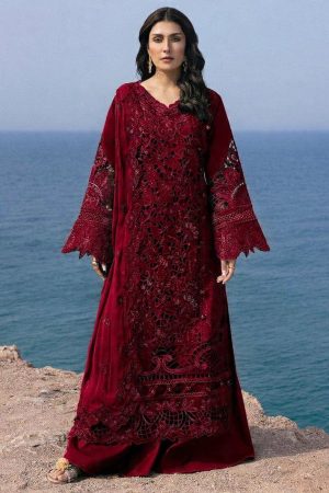 Mahnur Maroon Eid Lawn Replica