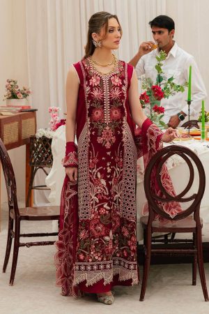 Mahnur Red Lawn Formal Wear Replica