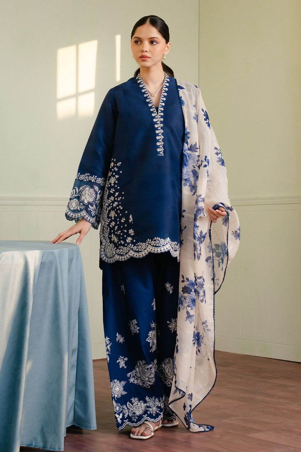 Zara Coco Blue Cotton Replica