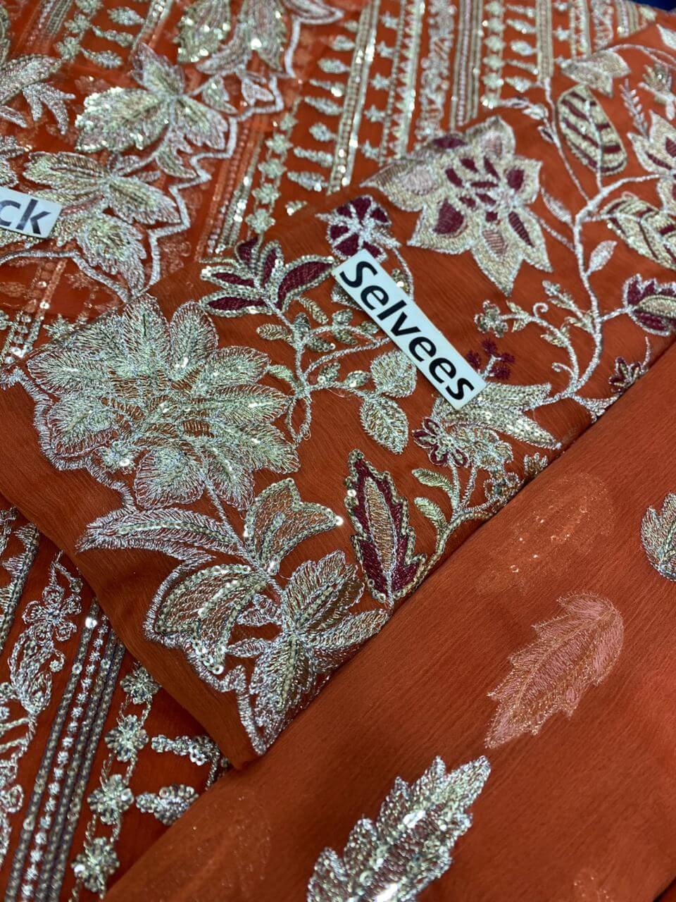 Charizma Chiffon Party Wear Replica - Image 5