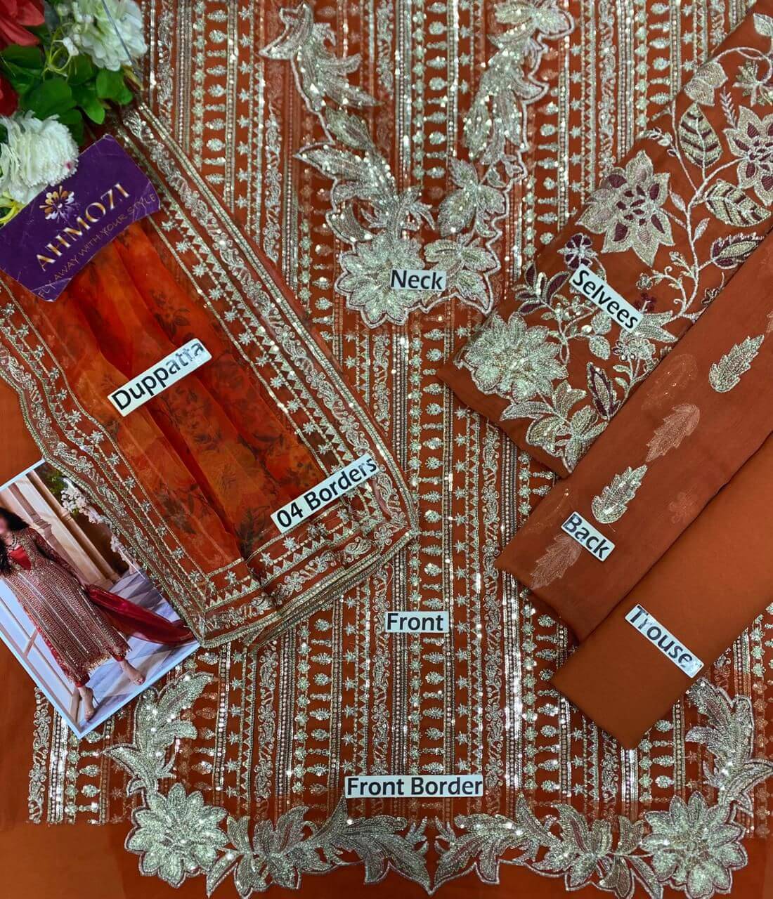 Charizma Chiffon Party Wear Replica - Image 2
