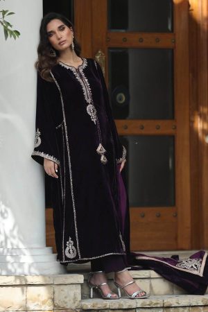 Farida Hassan Purple Velvet Replica