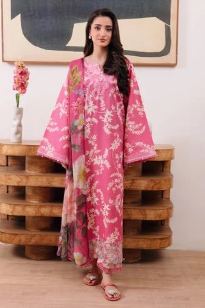 Designer Coral Dust Linen Replica